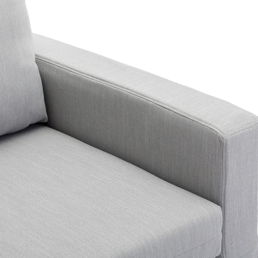 Light Grey Single Seat Module Sofa with 1 Ottoman A24286