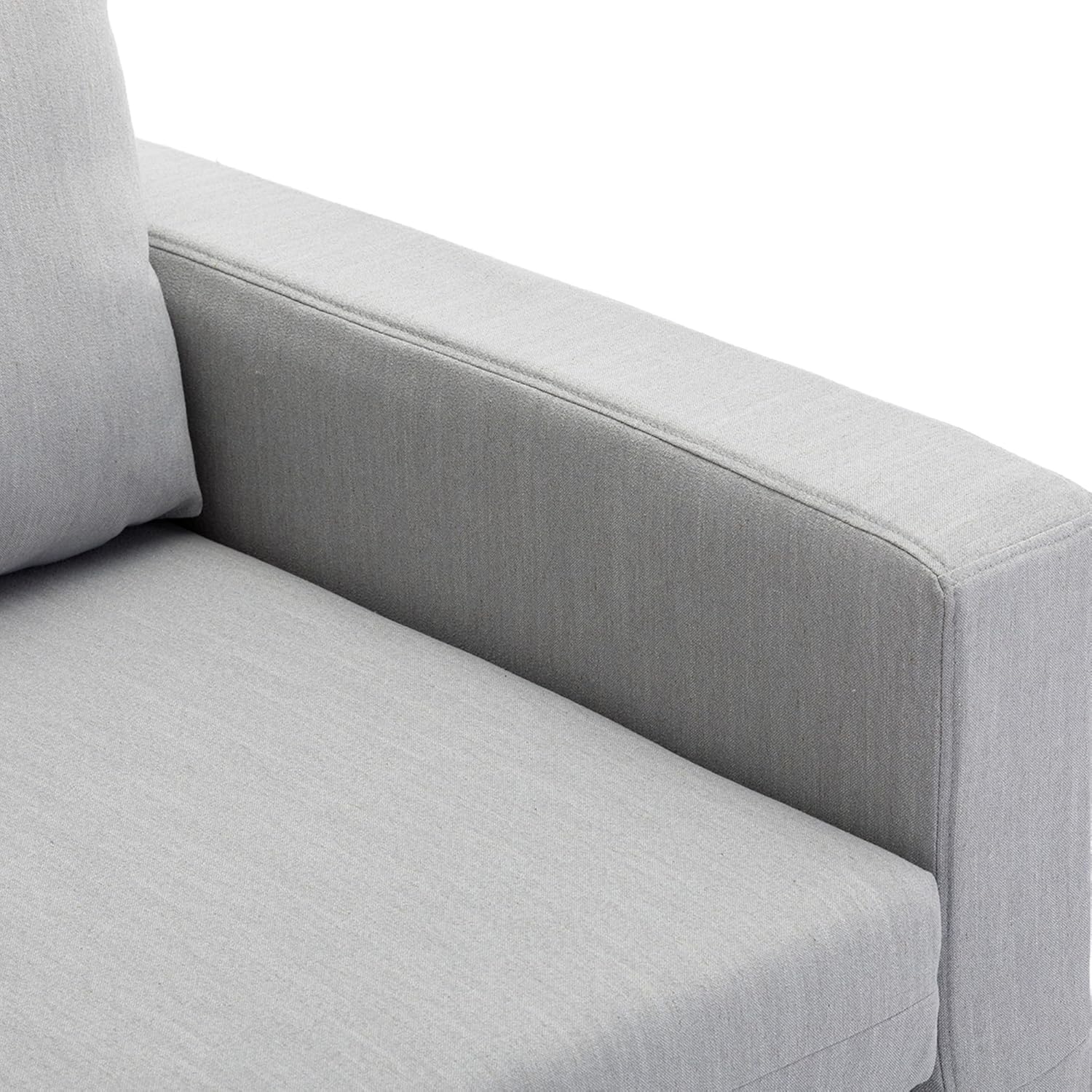 Light Grey Single Seat Module Sofa with 1 Ottoman A24286