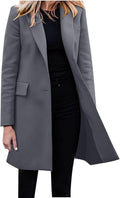 Faux Wool Long Trench Coat with Belt J77466
