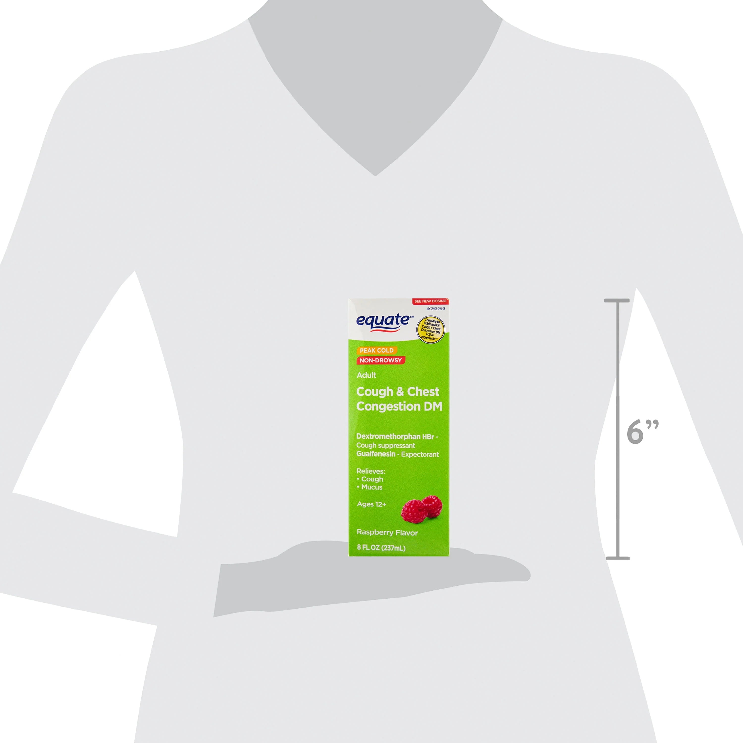 Raspberry Flavor Cough and Chest Congestion DM, 8 fl oz N6608