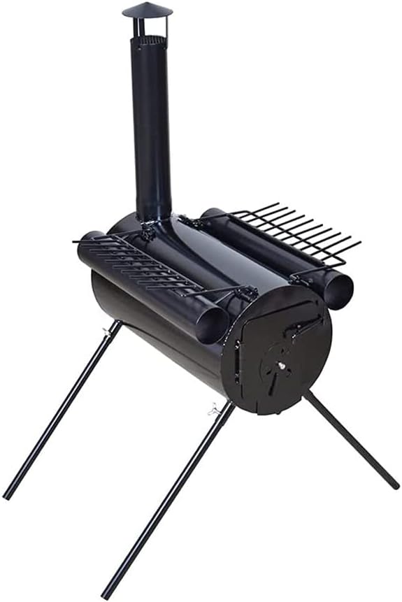 Portable Military Camping Wood Stove Tent Heater Cot Camp Cooking Rv Y344