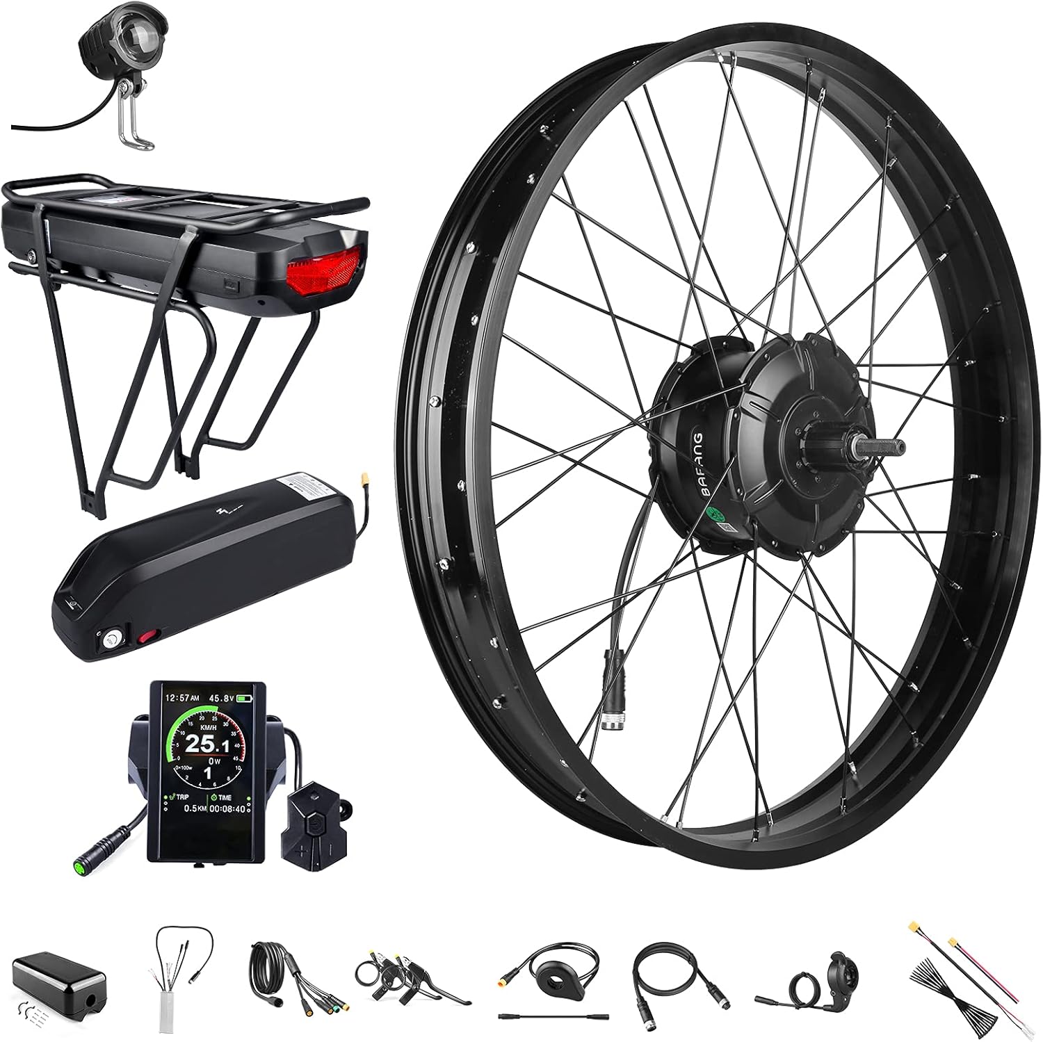 48V 1000W Rear Hub Motor Ebike Conversion Kit for 26 Fat Tire Bikes N5903