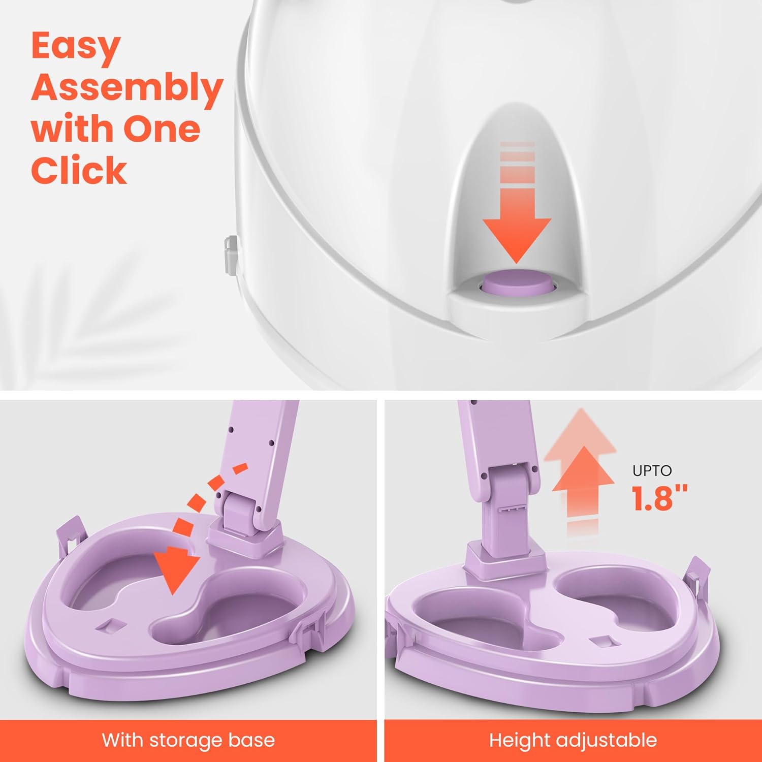 1875W Ionic Hooded Hair Dryer with 3 Heating Settings Z53854