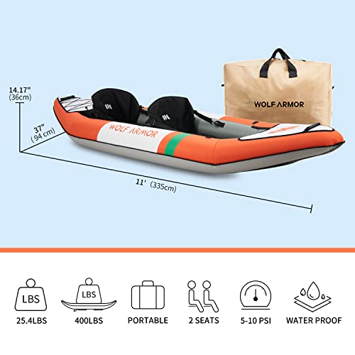 2 Person Inflatable Touring Kayak with EVA Padded Seats L86231