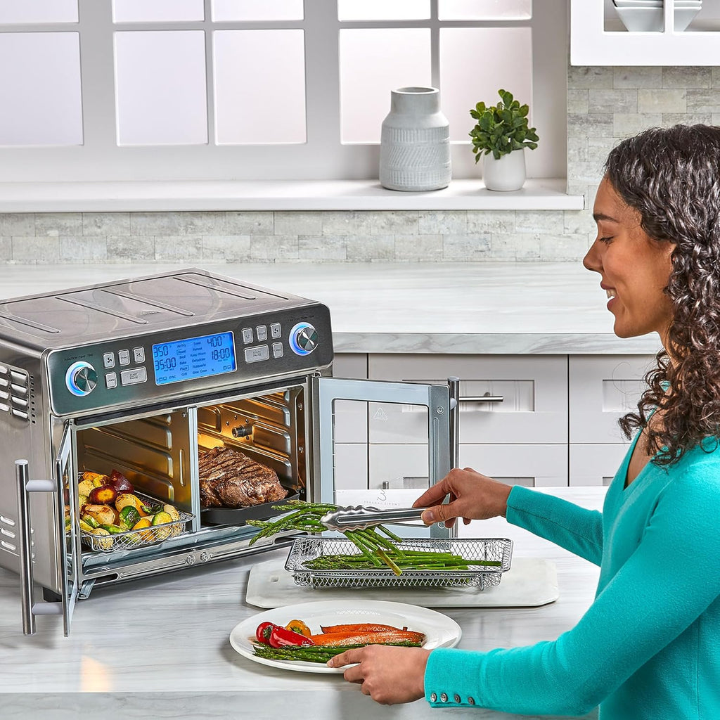 25 QT Dual Zone Air Fryer Oven Combo with French Door N91914