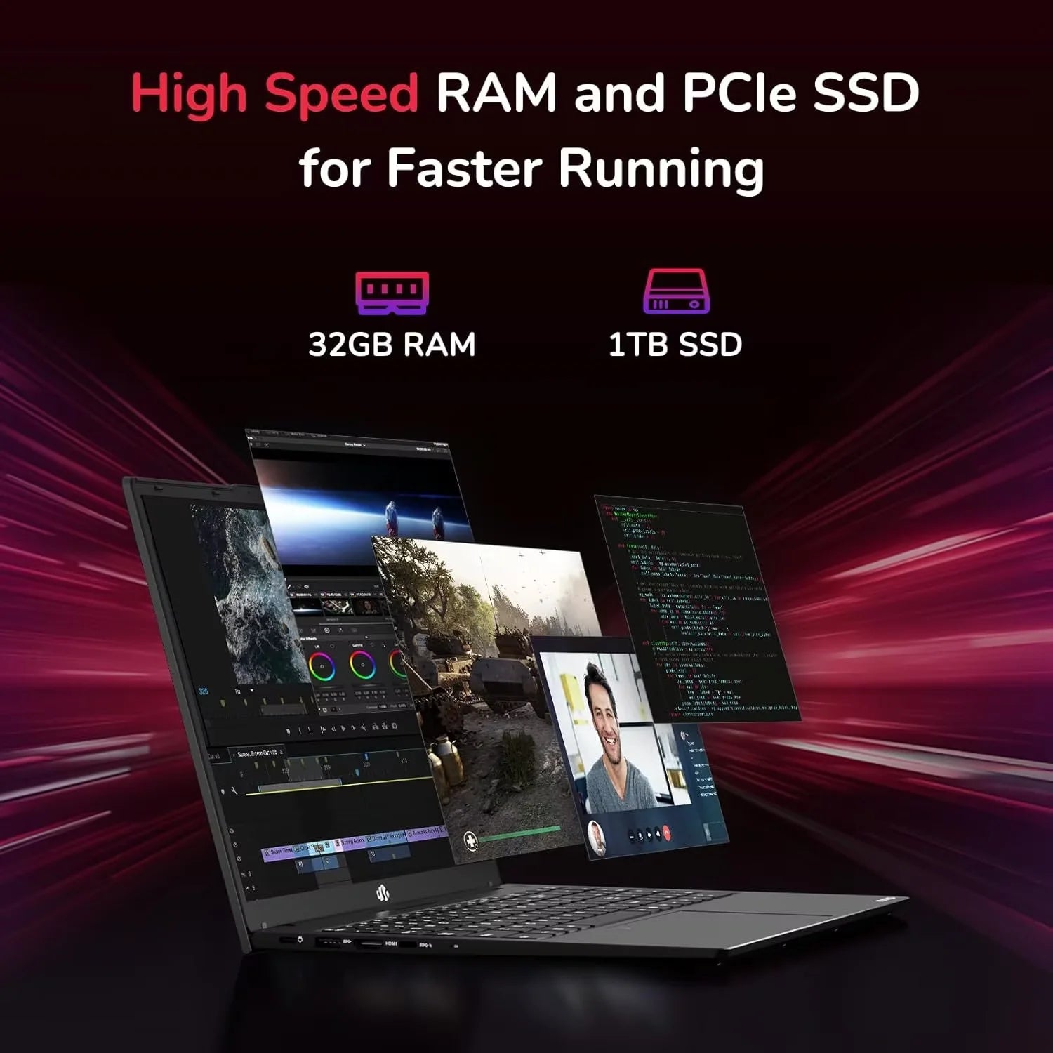 15.6" IPS FHD Gaming Laptop 8 Cores AMD Ryzen 7 6800H 16GB DDR5 RAM 1TB SSD AMD Radeon 680M GPU Blue Laptop B3195