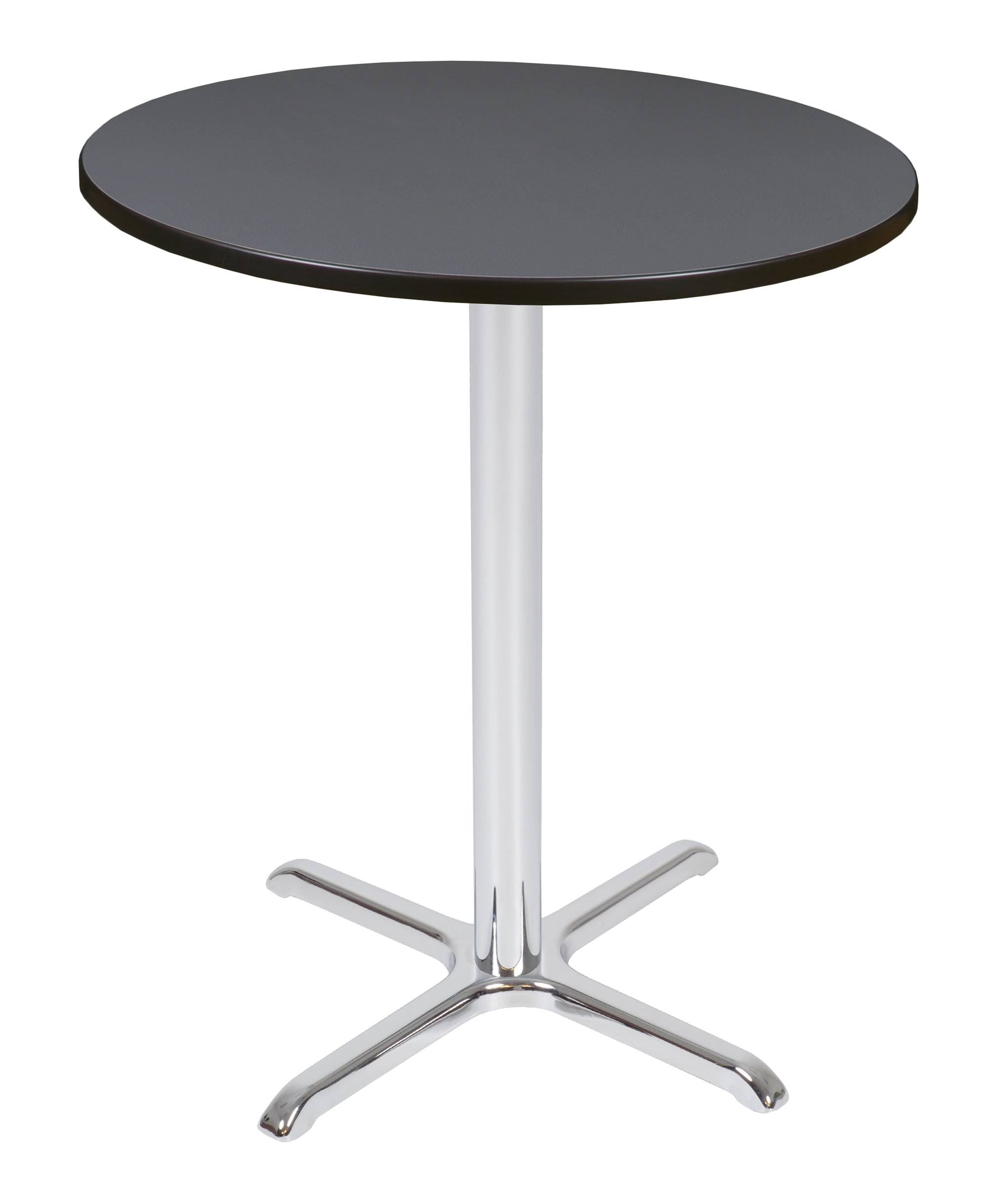Grey Chrome Round X-Base Table N50644