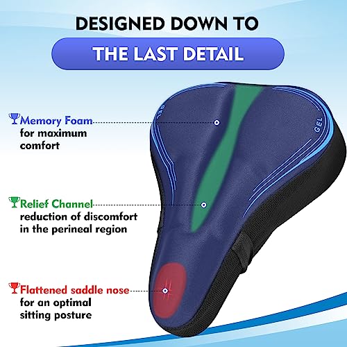 Gel Memory Foam Bike Seat Cushion Cover H8960