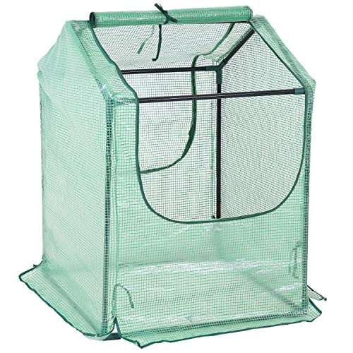Green 4' x 3' Mini Greenhouse Tent with Steel Tube Frame Y23345