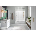 White Rectangular Alcove Bathtub with Wall Set and 10-Piece Accessory Set V875083
