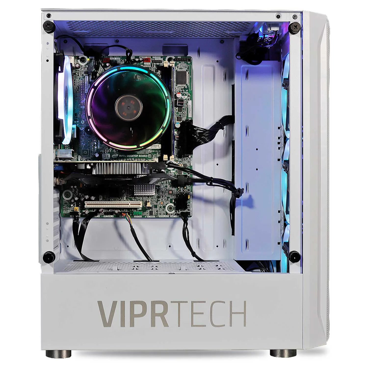 White Intel Core i5 3.40GHz GeForce GTX 650 8GB RAM 1TB HDD WiFi RGB Lighting Windows 10 Pro Gaming PC Desktop Computer B1549