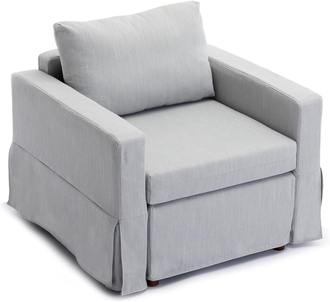 Light Grey Single Seat Module Sofa with 1 Ottoman A24286