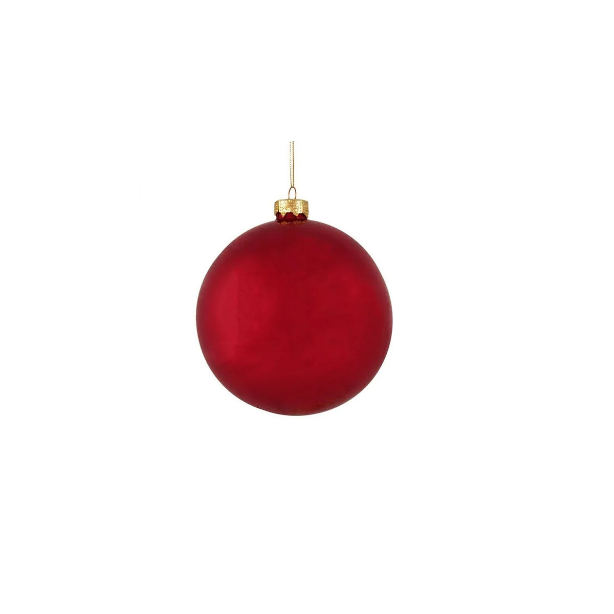 Red 6ct Glass Christmas Ball Ornaments Q1931