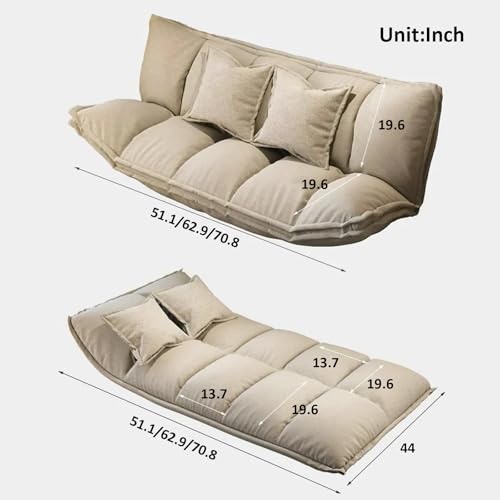 Cotton Linen Twin Size Folding Sofa Bed W714200