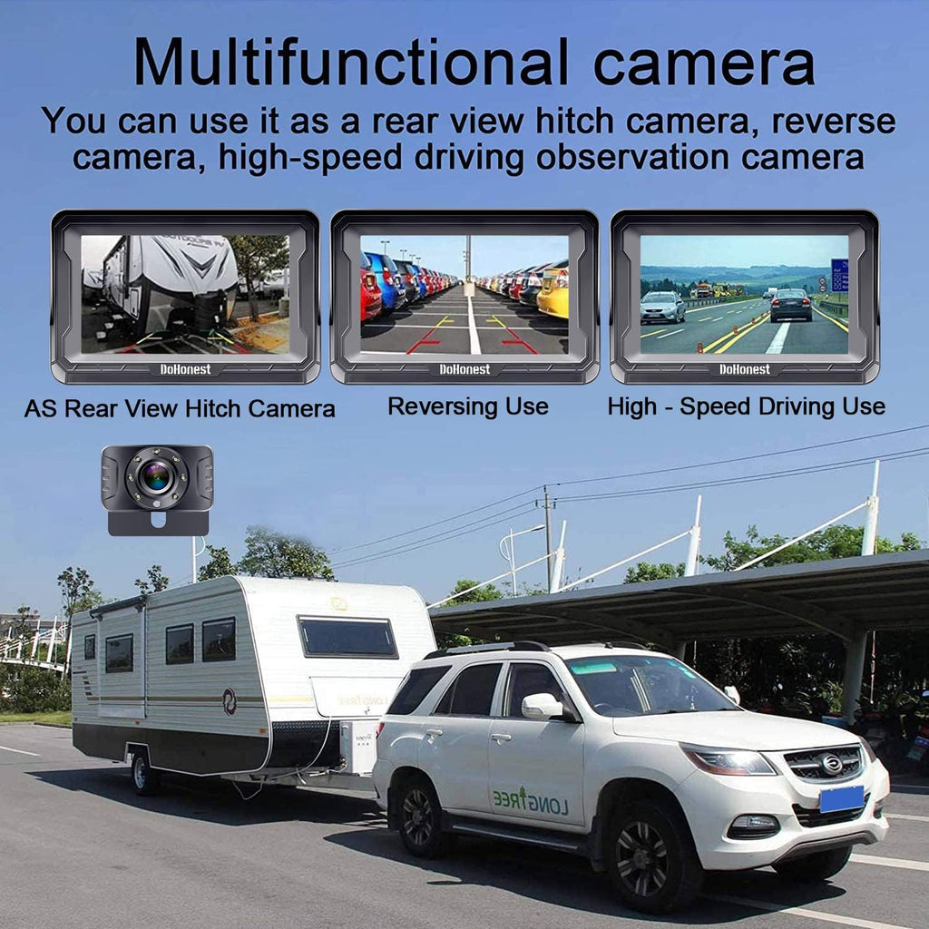 HD 1080P Rear View Monitor Kit Night Vision Waterproof Reverse Camera Pack of 2 W81918