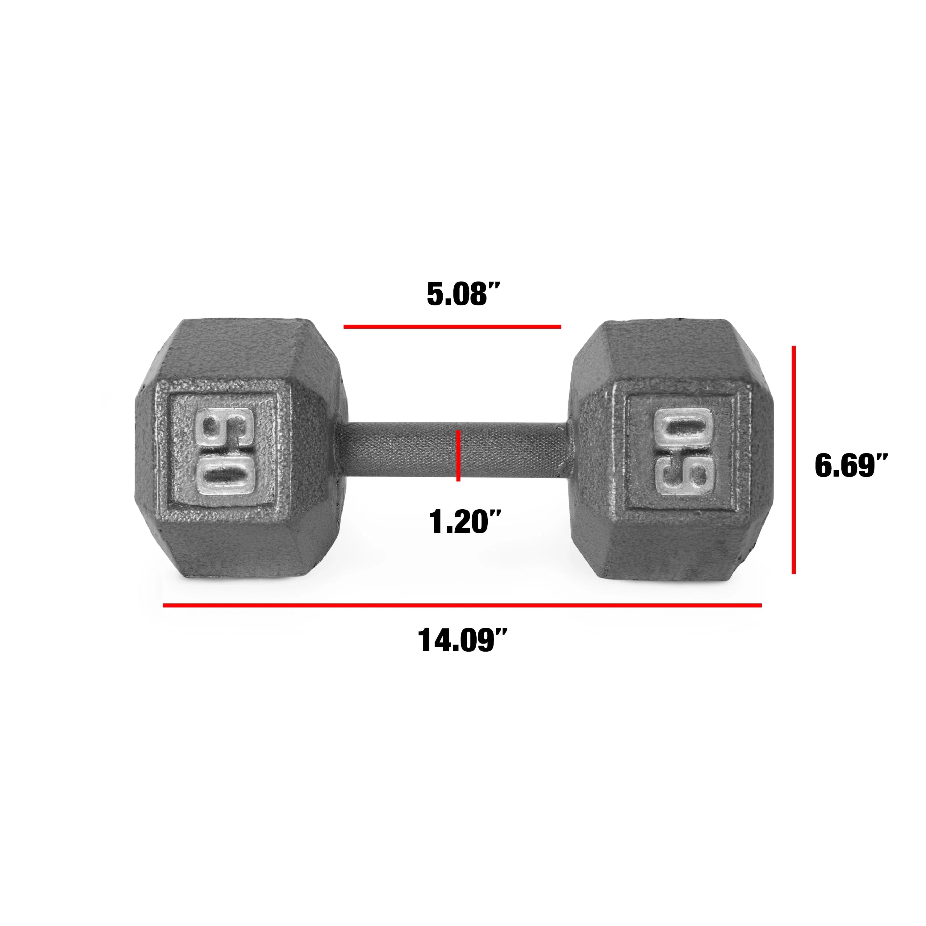 25lb Cast Iron Hex Dumbbell A154916