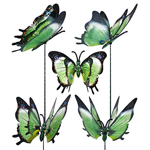3D Large Butterfly Garden Stakes Decorations Outdoor Lawn Decorative Yard Decor Ornaments (Pack of 4) U140725