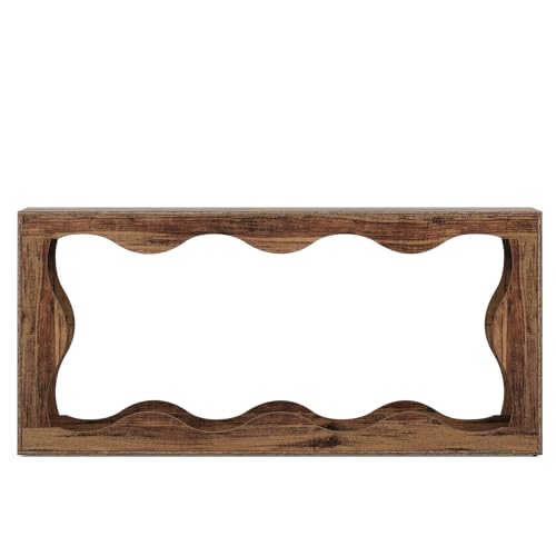 Brown 63 Inches Farmhouse Console Table with Storage X958