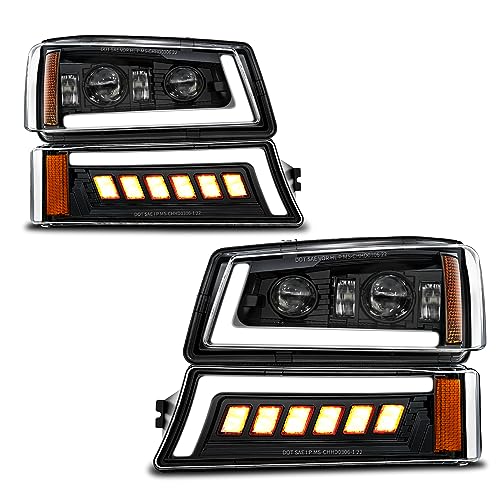 LED Headlights Assembly with DRL Turn Signal Hi/Low Sealed Beam M986496