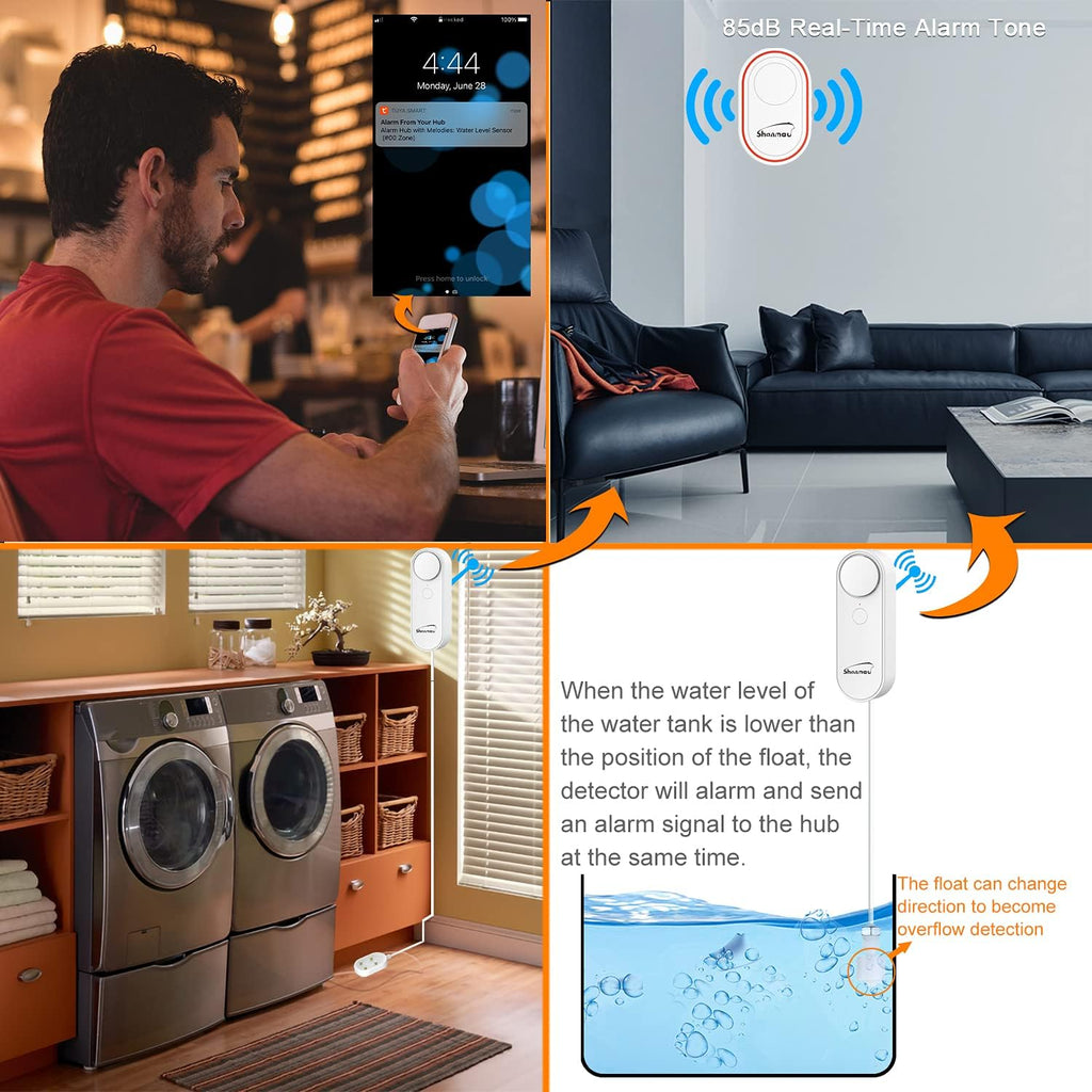 Smart Water Leak Sensor Alarm Kit with 2 Sensors & 1 Hub L649100
