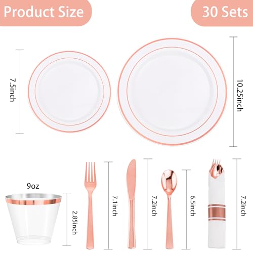 Clear Gold Plastic Dinnerware Set, 350 Pcs N25773