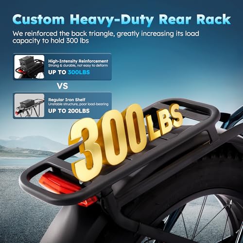 26"x4" Fat Tire Electric Mountain Bike with 1000W Peak Motor M439607