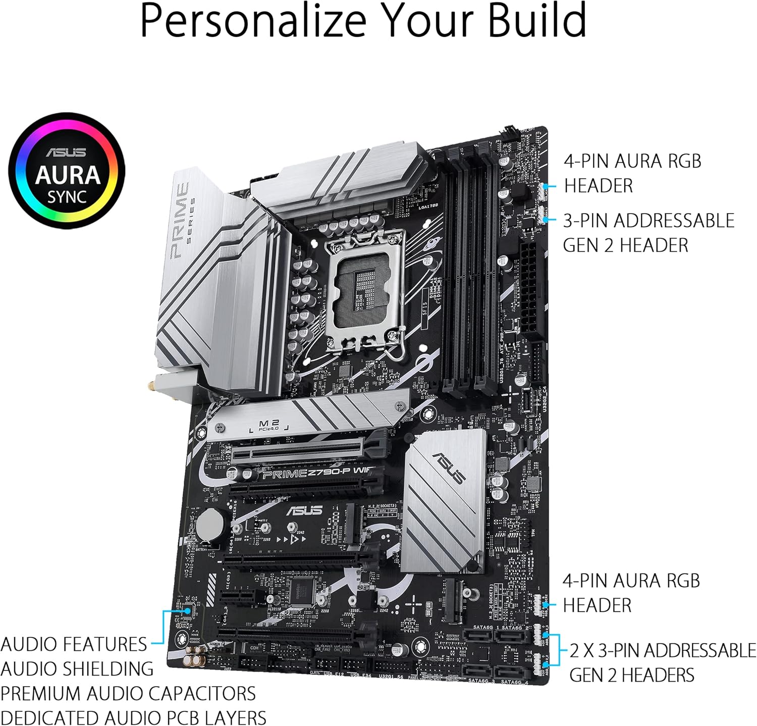 Z790 ATX Motherboard with WiFi 6, PCIe 5.0, DDR5, 3X M.2, Thunderbolt 4, 2.5Gb LAN U227357