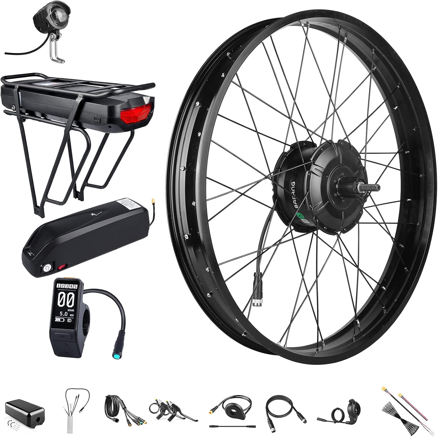 48V 1000W Rear Hub Motor Ebike Conversion Kit for 26 Fat Tire Bikes N5903