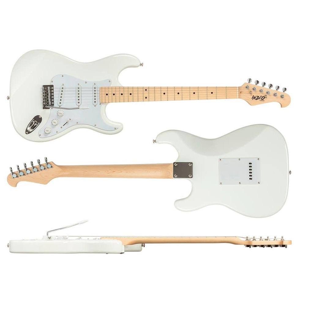 White Electric Guitar with Gig Bag D411