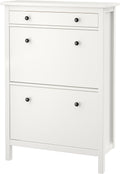 White 2 Compartment Shoe Cabinet H671