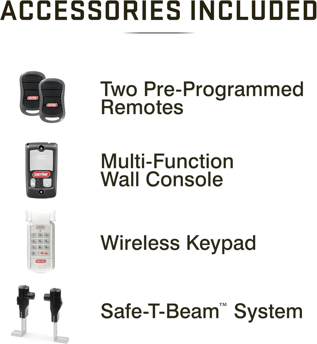 Garage Door Opener with Belt Drive and two Remotes C636