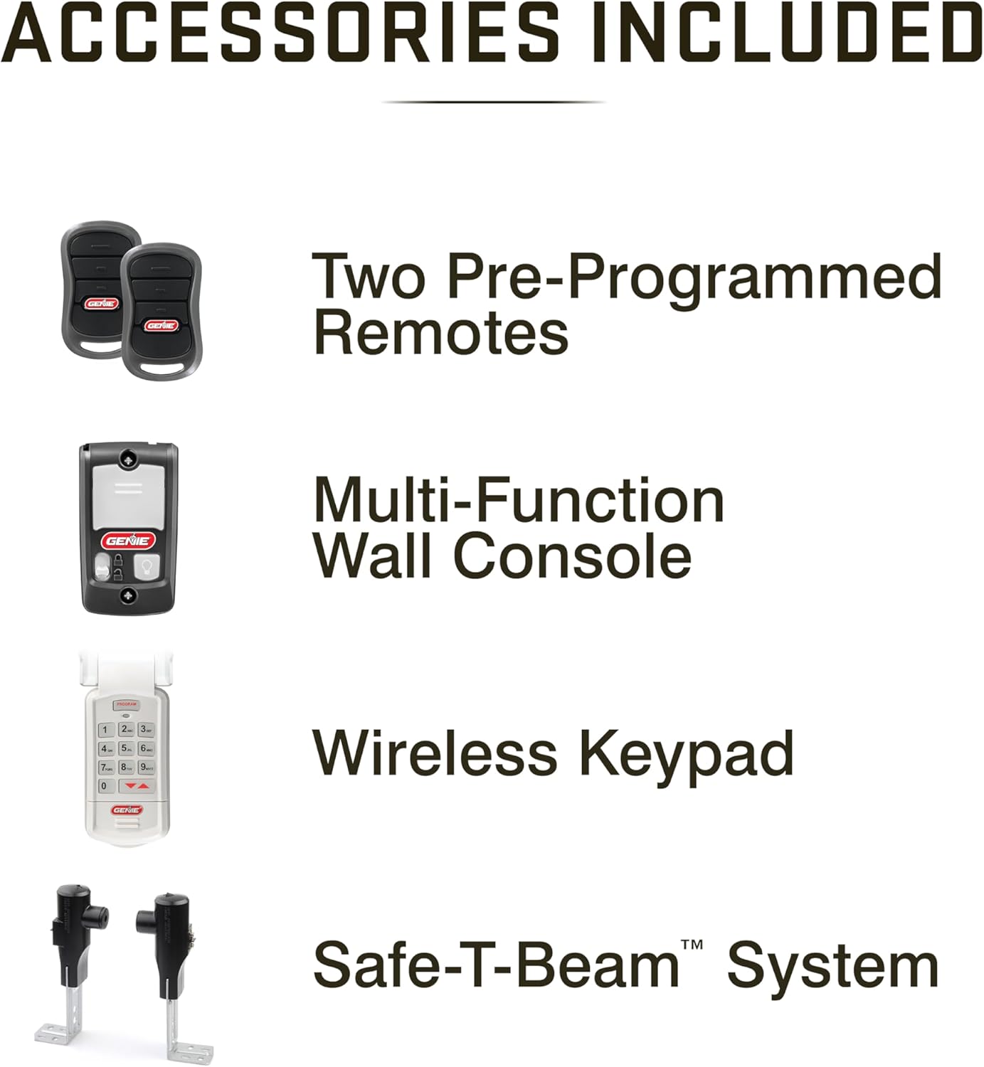 Garage Door Opener with Belt Drive and two Remotes C636