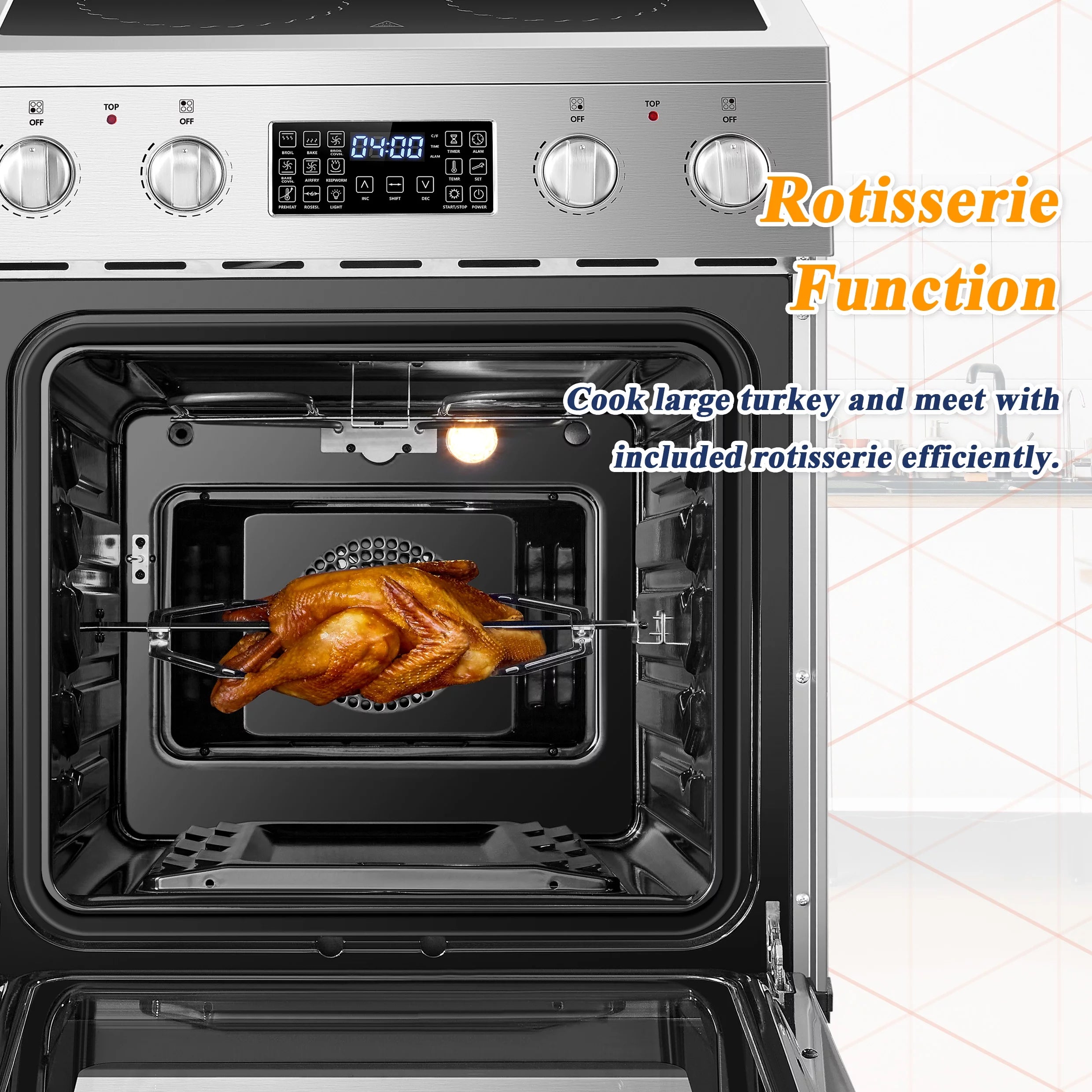24 inch 2.9 Cu.ft Freestanding Electric Range with Convection Oven F4227
