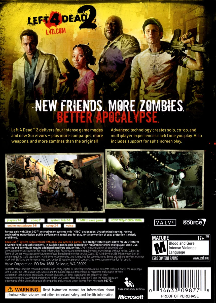 Left 4 Dead 2 Xbox 360 T5121