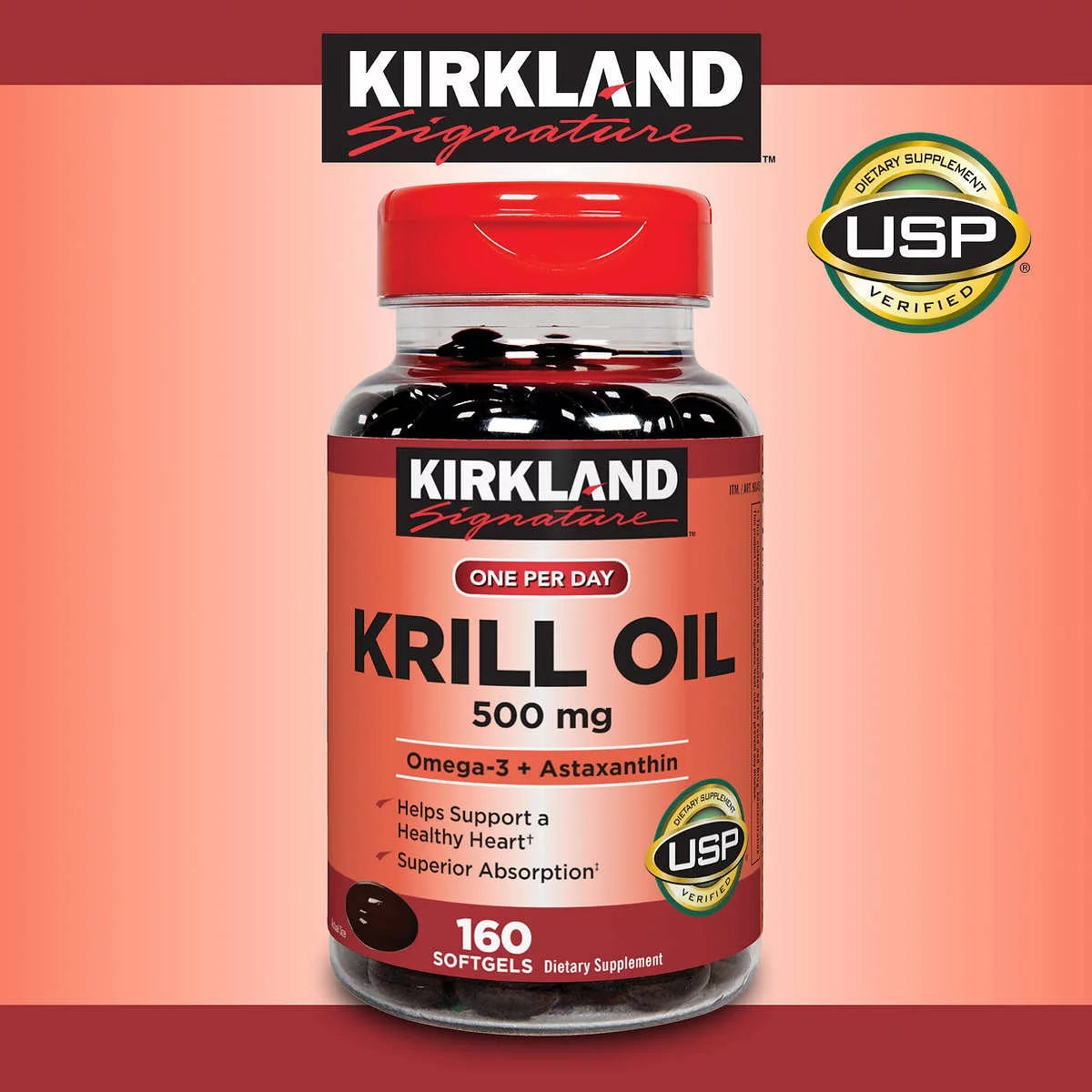 Krill Oil 500 mg 160 Softgels P94991