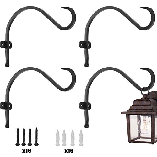 4 Pack 12 inches Wrought Iron Plant Hanger Bracket X87471