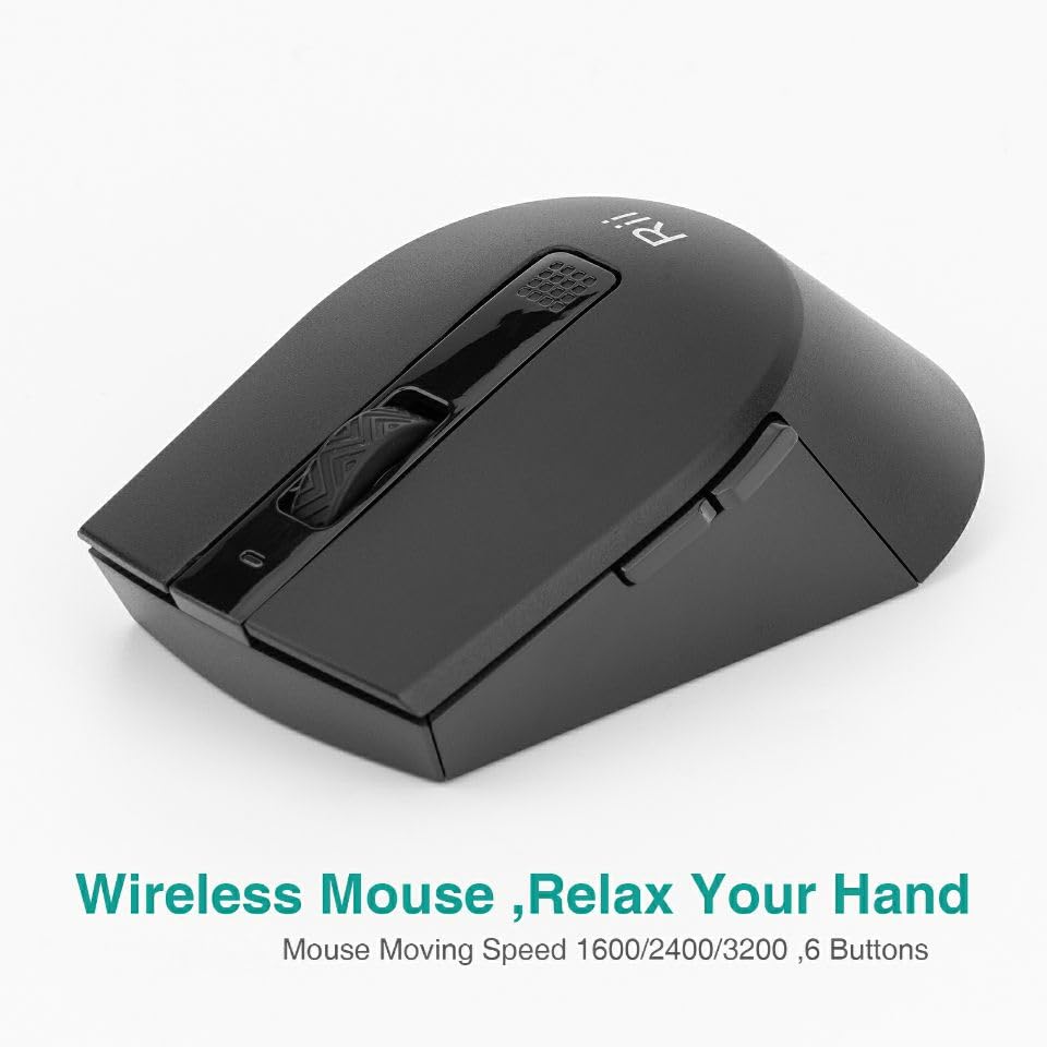 2.4 Gigahertz Ultra-Slim Wireless Keyboard and Mouse Combo (Black) A114