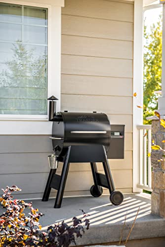 Black Electric Wood Pellet Grill and Smoker with WiFi Y324637