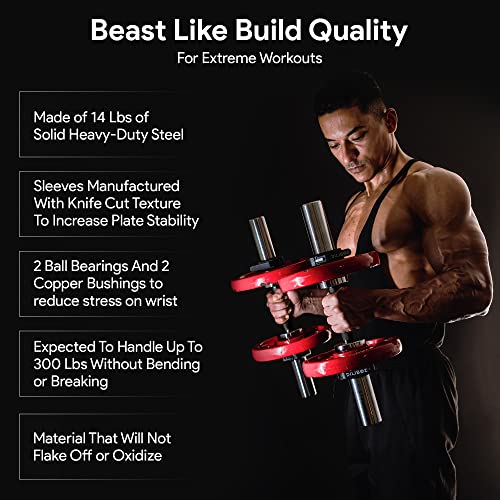 2 Inch Loadable Dumbbell Bar Heavy Duty Handle T797