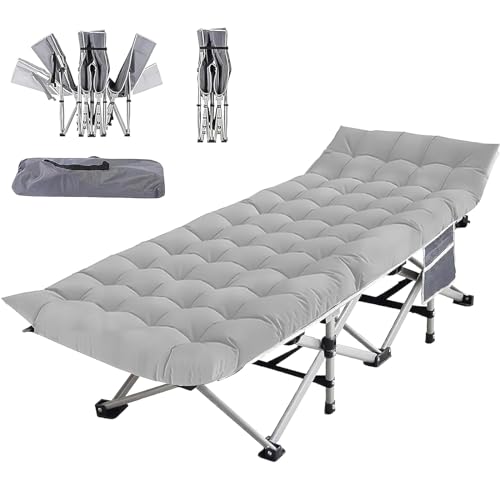 Heavy Duty Double Layer Oxford Folding Camping Cot with Carry Bag L829