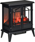 Black Freestanding Electric Fireplace Heater, 1400W B643