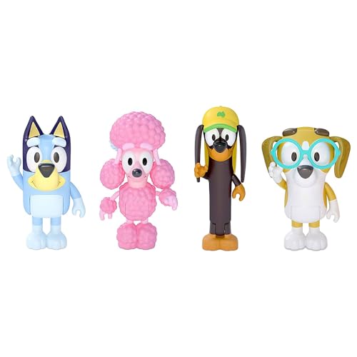 Bluey, Bingo, Chilli, Bandit 4 Pack Poseable Figures C6555