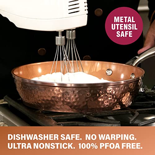 14 Inch Non Stick Copper Frying Pan with Lid E9034
