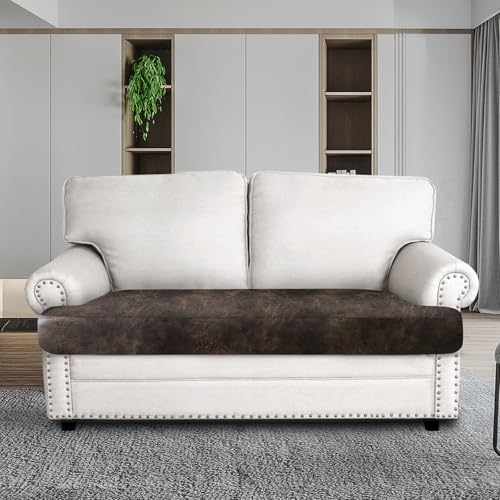 3 Cushion Sofa Brown Stretch Spandex Sofa Slipcovers T944