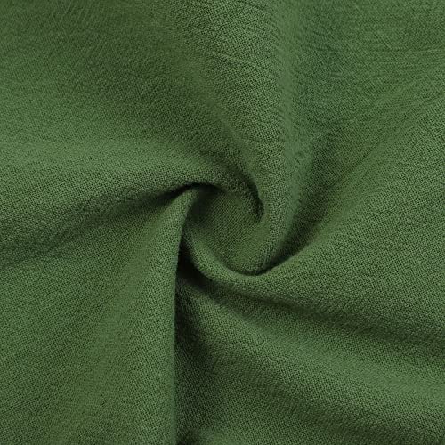 Women Linen Cotton Elastic Waist Drawstring Long Wide Leg Pants Z96895
