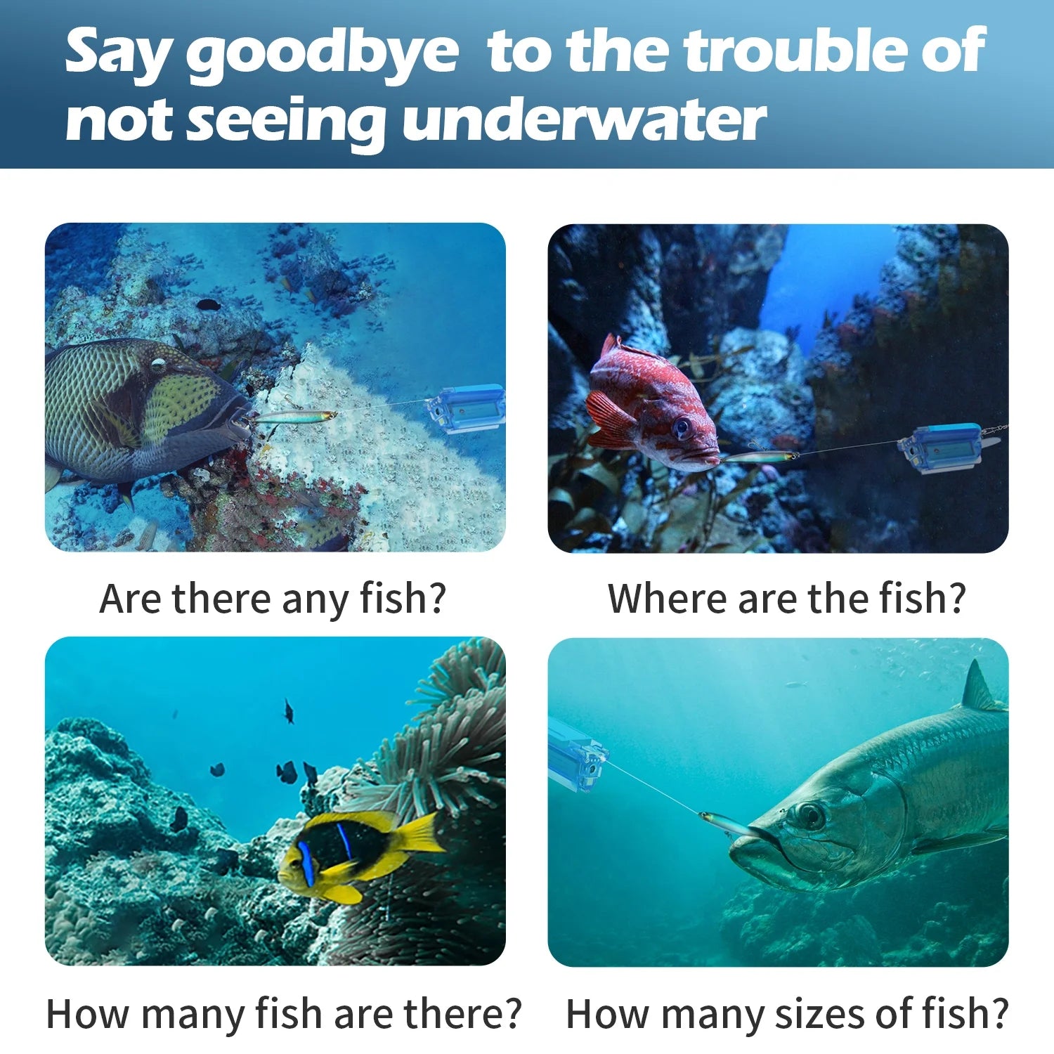 Wireless Underwater Fishing Camera 1080P with 64GB TF Card M715
