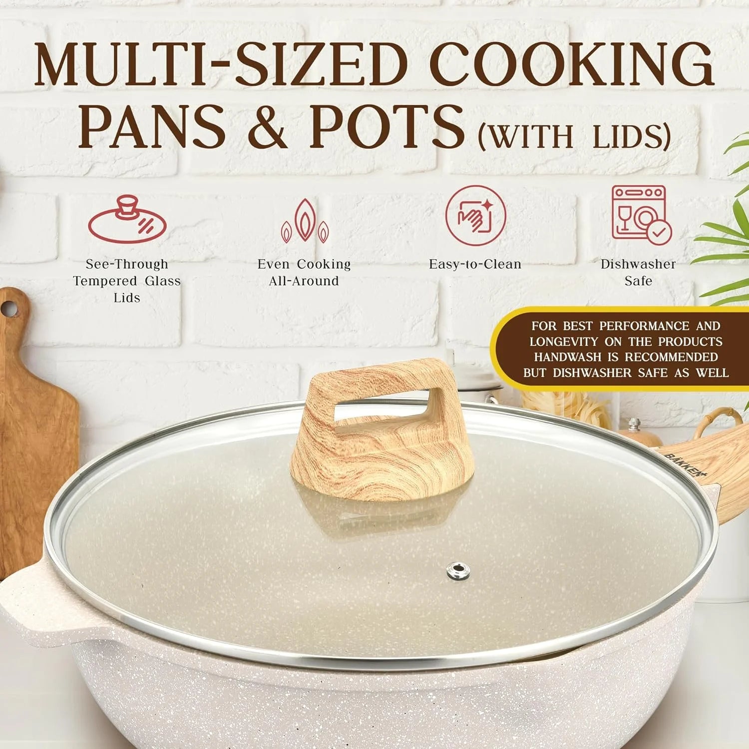 20-Piece Granite Non-Stick Kitchen Cookware Set X637