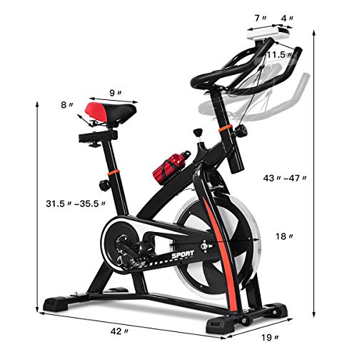 Smooth Belt Driven Indoor Bike Trainer with Bottle Holder LED Display N537468