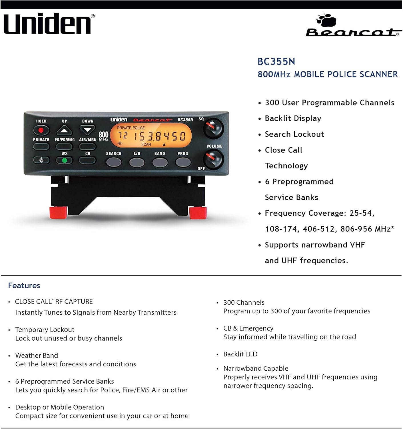 300-Channel Base/Mobile Scanner Q4212