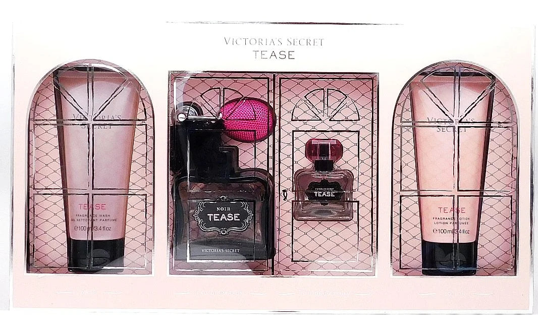 Tease Set: Fragrance Wash 3.4 Fl Oz, Eau De Parfum 1.7 Fl Oz and .25 Fl Oz, Fragrance Lotion 3.4 Fl Oz M147